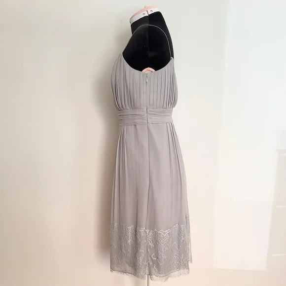 Ann Taylor Light Gray Midi Dress - Picture 3 of 11